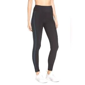 Sweaty Betty Tuxedo Velvet Stripe Thermodynamic Running Leggings S